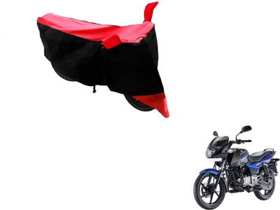 SMART BUYY Two Wheeler Cover for Bajaj(Pulsar 150 DTS-i, Black, Red)