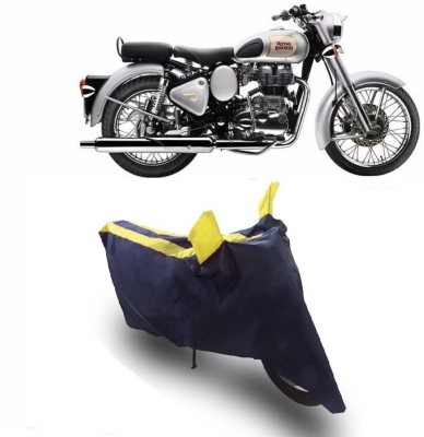 SMART BUYY Two Wheeler Cover for Royal Enfield(Classic 350, Yellow, Blue)