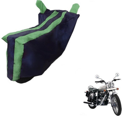 SMART BUYY Two Wheeler Cover for Royal Enfield(Bullet 350, Black, Green)
