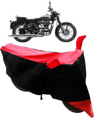 SMART BUYY Two Wheeler Cover for Royal Enfield(Classic 350, Black, Red)