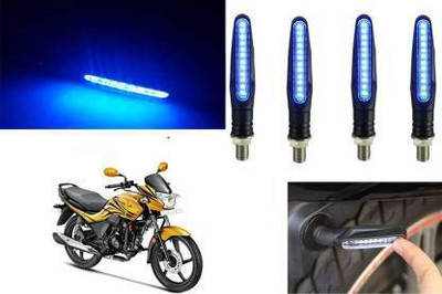 PECULIAR ZONE Front, Rear LED Indicator Light for Hero, Universal For Bike Passion, Universal For Bike(Blue)