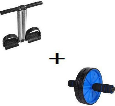 Owlix Tummy Trimmer with Ab Wheel Roller Combo, Trimmer-Abs Exerciser for Men & Women Ab Exerciser(Multicolor)