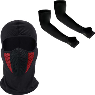aksmit 1 Pair Arm Sleeves+1 Balaclava Combo