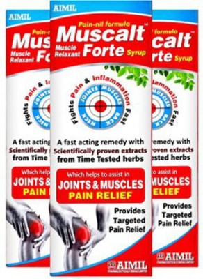 AIMIL Muscalt Forte Syrup for Joint Pain and Stiffness | Natural Ortho Syrup Arthritis and Joint Inflammation (Pack of 3)(Pack of 3)