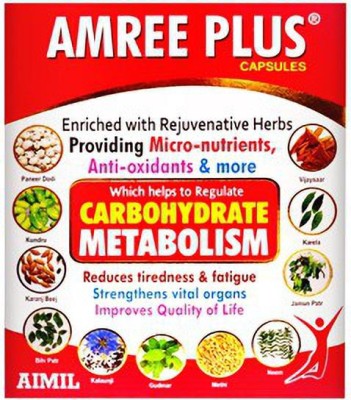 AIMIL Amree Plus Capsules Ayurvedic Diabetes Medicine | Blood Sugar Capsules | Natural Diabetes Care (Pack of 1)