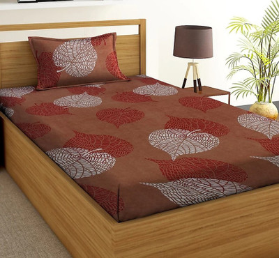 HSR Collection 170 TC Cotton Single Printed Flat Bedsheet(Pack of 1, Multicolor)
