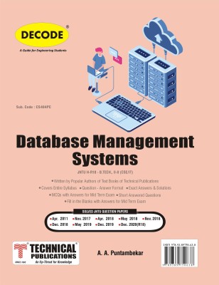 Decode Database Management Systems for JNTU-H 18 Course (II - II - CSE/IT - CS404PC)(Paperback, A. A. PUNTAMBEKAR)