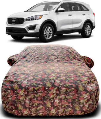 ProRox Car Cover For Kia Sorento (With Mirror Pockets)(Green, Red)