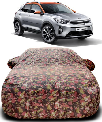 ProRox Car Cover For Kia Stonic (With Mirror Pockets)(Green, Red)