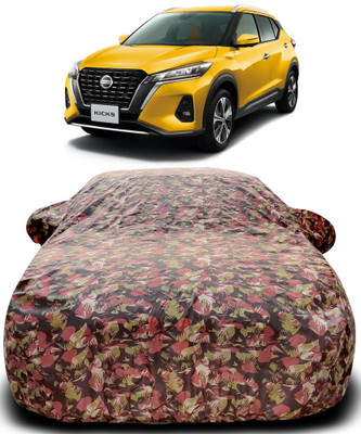 APNEK Car Cover For Nissan Kicks (With Mirror Pockets)(Green, Red)