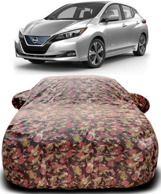 Gavya Car Cover For Nissan Leaf EV (With Mirror Pockets)(Green, Red)