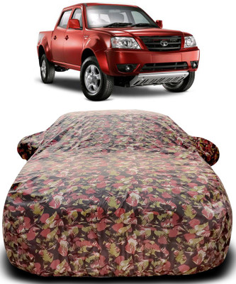 APNEK Car Cover For Tata Xenon (With Mirror Pockets)(Green, Red)