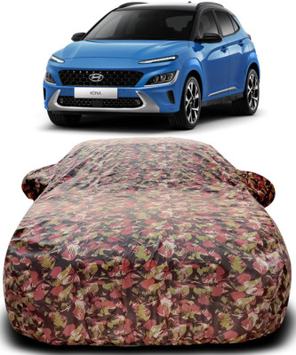 Elegance Car Cover For Hyundai Kona Electric (With Mirror Pockets)(Green, Red)