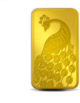MMTC-PAMP India Pvt Ltd Peacock 24 (9999) K 10 g Yellow Gold Bar