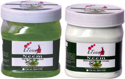 I TOUCH HERBAL Neem Cream 500 Ml + Neem Gel 500 Ml ( Pack Of 2 x 500 Ml )(2 Items in the set)