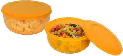 Cutting EDGE Plastic Utility Container  - 400 ml(Pack of 2, Yellow)