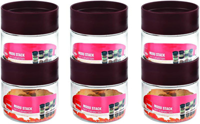 cello Glass Utility Container  - 500(Pack of 6, Maroon)