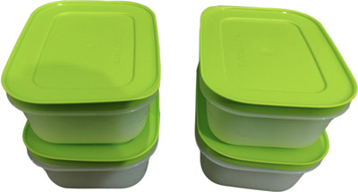 TUPPERWARE Plastic Fridge Container  - 450 ml(Pack of 4, Green)