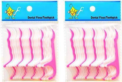 THE CAPACIOUS Dental Floss Tooth Pick for Teeth Cleaner Floss Thread Plastic Mouth Care(8 cm, Pack of 2)