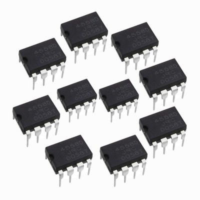 geeta enterprises Combo of 10, IC 4558 Dual Audio Op Amp Electronic Components Electronic Hobby Kit