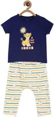 MINI KLUB Baby Boys & Baby Girls Casual T-shirt Pant(Multicolor)