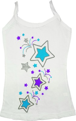 Good Connection Camisole For Girls(White, Pack of 1)