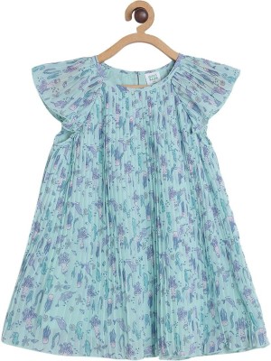 MINI KLUB Midi/Knee Length Casual Dress(Multicolor, Cap Sleeve)