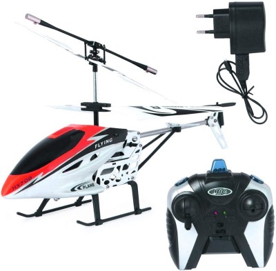 JB KAKADIYA ENTERPRISE RC Flying Velocity Heavy Helicopter with Remote Control for Kids Flying with Unbreakable Blades and Infrared Sensors with Rechargeable Batteries Feature Limited EditionWhiteRedBlack