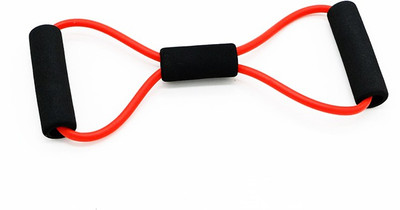 EMERET FIGURE 8 RESISTANCE BAND/ chest expander Resistance Tube Toning Band for Exercise Resistance Tube(Red, Black)