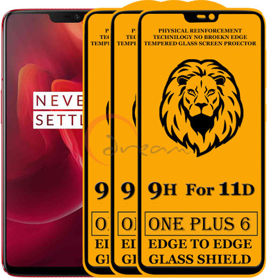 SoftTech Edge To Edge Tempered Glass for One Plus 6 (Anti-Fingerprint,Zero Bubble,9H Hardness)(Pack of 2)