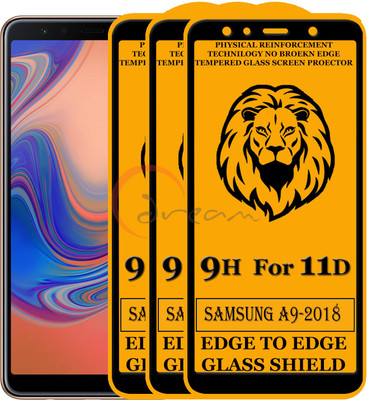 SoftTech Edge To Edge Tempered Glass for Samsung Galaxy A9 2018 (Anti-Fingerprint,Zero Bubble,9H Hardness)(Pack of 2)