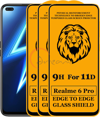 SoftTech Edge To Edge Tempered Glass for Realme 6 Pro (Anti-Fingerprint,Zero Bubble,9H Hardness)(Pack of 2)