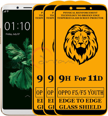 11D Edge To Edge Tempered Glass for Oppo F5 (Anti-Fingerprint,Zero Bubble,9H Hardness)(Pack of 2)