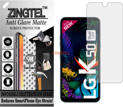 ZINGTEL Tempered Glass Guard for LG K50 (Matte Flexible Shatterproof)(Pack of 1)