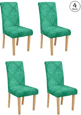 Flipkart SmartBuy Polyester Damask Chair Cover(Green Pack of 4)