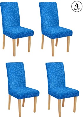 Flipkart SmartBuy Polyester Floral Chair Cover(Blue Pack of 4)