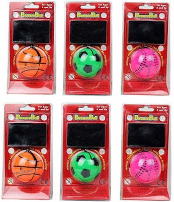 Kivya Birthday return gifts for children Rubber Ball, Wrist Band Ball ,Perfect Gift set Handball(Pack of 6)