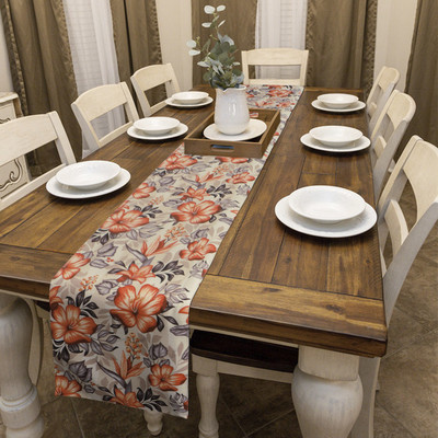 HOKiPO Multicolor 220 cm Table Runner(Polyester, Cotton)