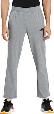 PUMA Solid Men Grey Track Pants