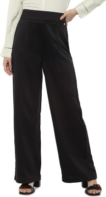 VAN HEUSEN Solid Women Black Track Pants