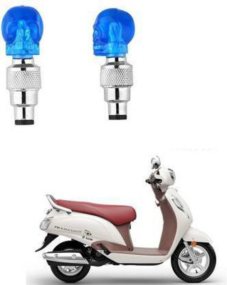 QZ DEVICE Plastic, Steel Tyre Valve Cap for Bike, Car(Skull)
