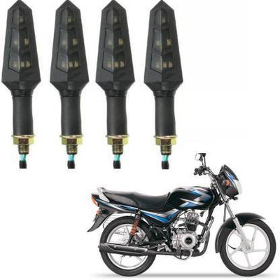 QZ DEVICE Front, Rear LED Indicator Light for Bajaj CT 100, Universal For Bike(Yellow)