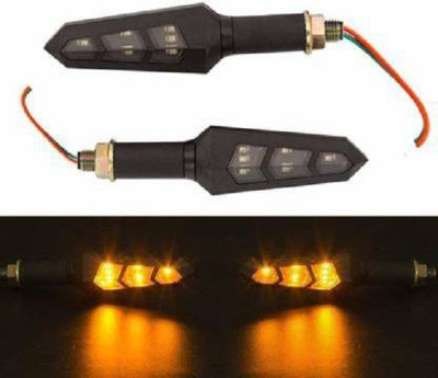 QUIRKY ZONE Front, Rear LED Indicator Light for Honda, Universal For Bike CB, Universal For Bike(Yellow)