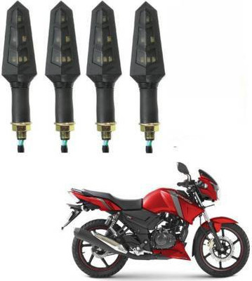 QZ DEVICE Front, Rear LED Indicator Light for TVS Apache, Universal For Bike(Yellow)