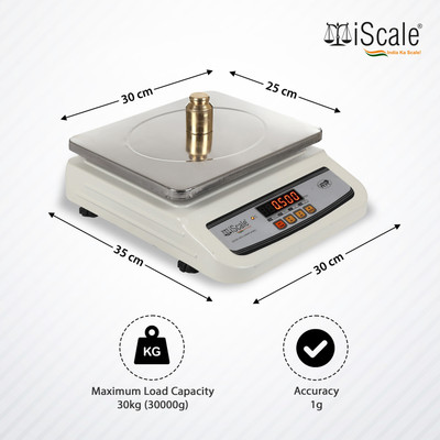 iScale Scale i-02 30kg x 1 g Digital Table Top Weighing Scale Weighing Scale(Multicolor)