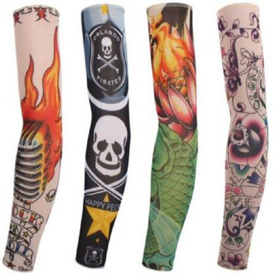 Neo Smarrt Nylon Arm Sleeve For Boys With Tattoo(S, Multicolor)
