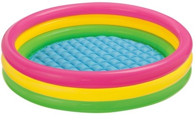 Nexteesh Inflatable Baby Swimming Pool Children Ocean Pool Portable Bathswim tub 3ft(Multicolor)