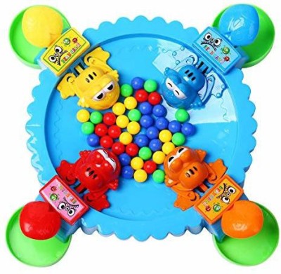 VRUX Hungry Frog Eating Beans Games Family Party Parent-Child Interactive Game Toy- of Quick Reflexes -4 Player Classic Board Games Fun, Includes All Pieces Needed to Play -Frog Toy for Kids 3 Years Board Game Accessories
