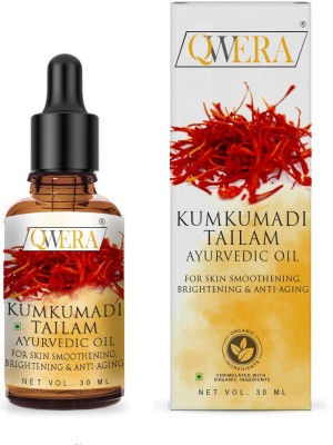 Qwera Kumkumadi Face Glowing Oil for Natural Glowing Beauty, Original 24k Gold Dust Kumkumadi Oil for Glowing Skin(30 g)