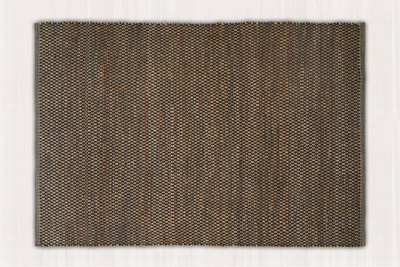 DecoGhar Black Jute Area Rug(5 ft,  X 7 ft, Rectangle)